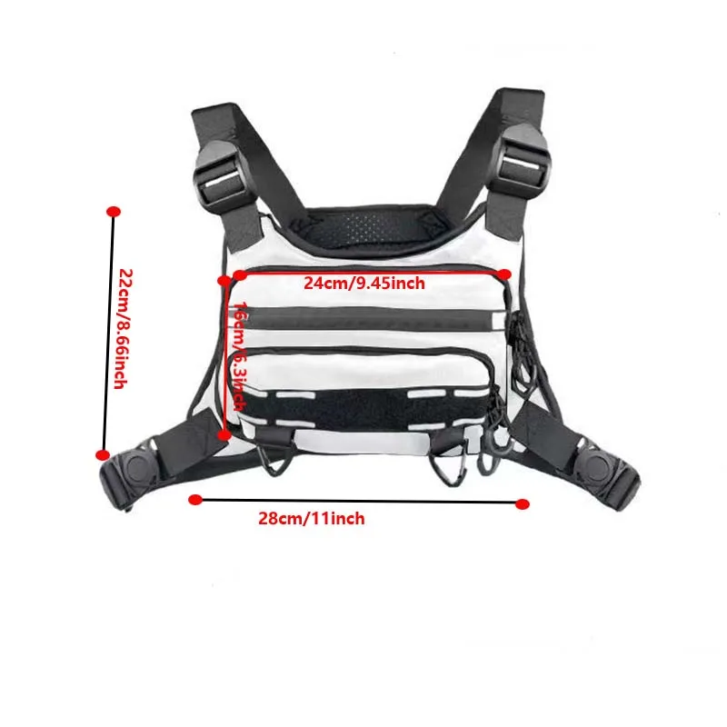 Bolsa de pecho táctica unisex para correr y deportes al aire libre, paquete de chaleco ligero para hombres y mujeres, accesorio deportivo versátil - imagen 3
