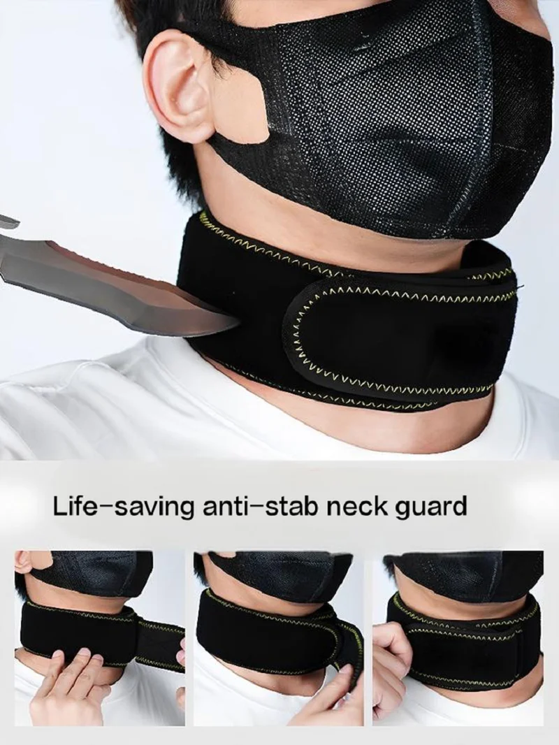Protector de cuello antipuñaladas SGS LV5, Collar Cervical profesional resistente a cortes y perforaciones para trabajo de seguridad de autodefensa al aire libre - imagen 3