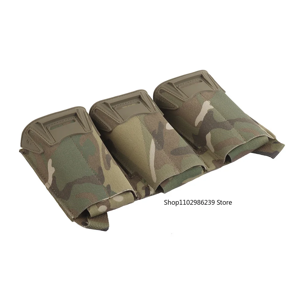 Bolsa Triple Mag – Porta revistas MOLLE para 5,56 / 7,62x39 / PCC Accesorio de placa frontal con hebilla en G para mordazas Glock extendidas de 9 mm - imagen 4