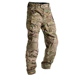 Pantalones tácticos de camuflaje para exteriores, pantalones de senderismo resistentes al desgaste, pantalones de Paintball con rodilleras, ropa de caza impermeable