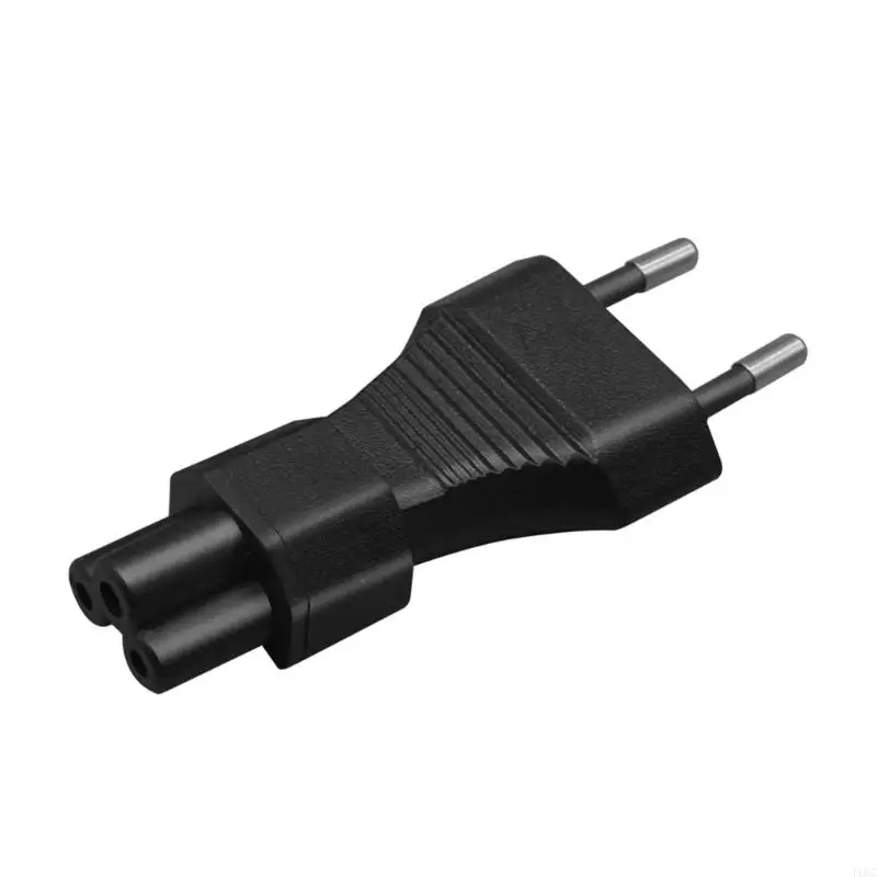 J1HC Eu 2 enchufes 2 pines adaptador fuente alimentación IEC C5/C7 2 punta para cable carga computadora - imagen 5