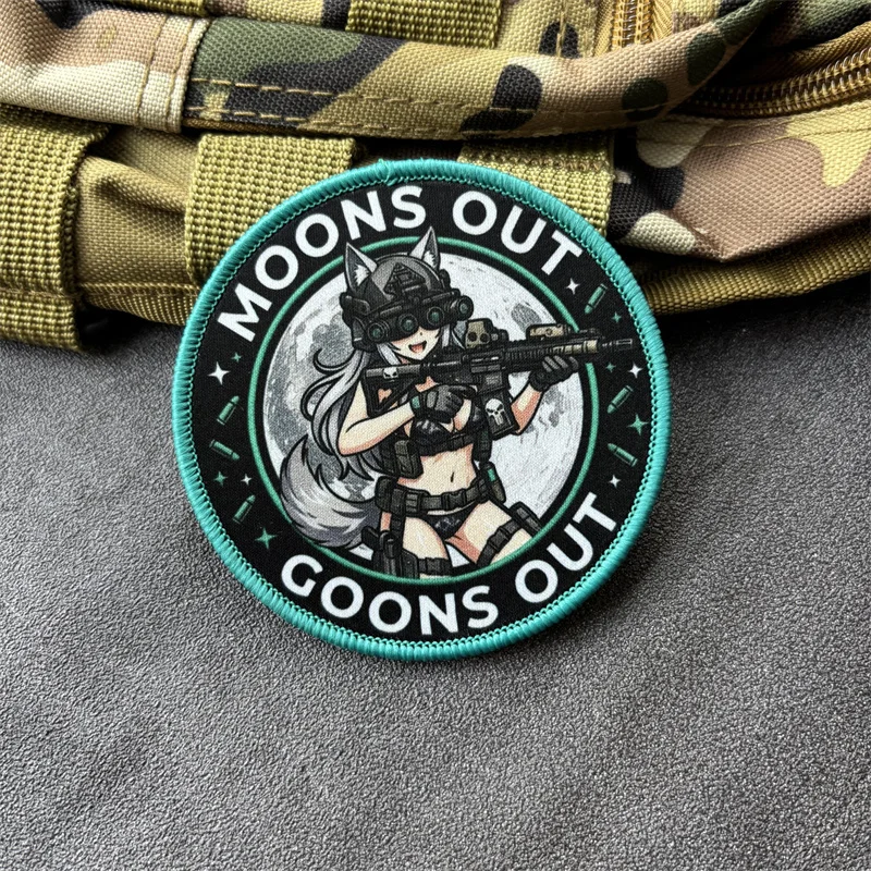 Parche táctico militar MOONS OUT GOONS con gancho y bucle - imagen 5