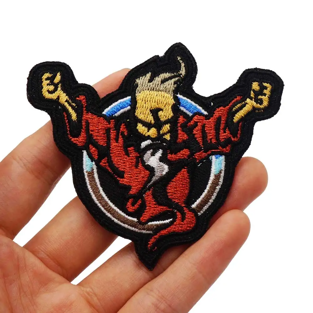 Parche grande bordado bonito, apliques de costura y hierro, banda de motociclista punk de Hip Hop, ropa de Rock, artículo esencial - imagen 5