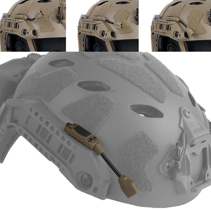 Casco táctico ARC Rail luz lateral luces blancas/IR caza Airsoft casco linterna lámpara LED para riel ARC integrado Modular - imagen 2