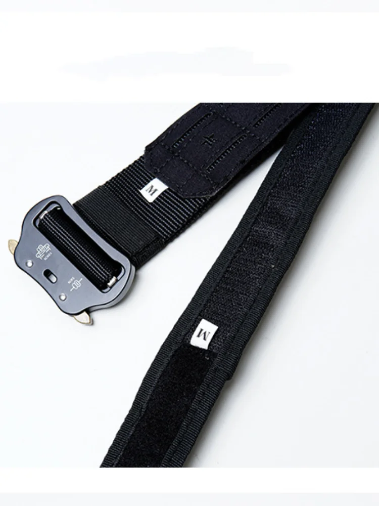 Cinturones de aleación cortados con láser para exteriores, hebilla, cinturón doble táctico MOLLE multifuncional - imagen 5