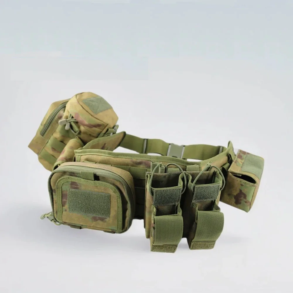 Cinturón táctico para exteriores, cinturón combinado MOLLE, cinturón Molle multifuncional con almacenamiento, juego de cinco herros, bolsa de herramientas - imagen 4