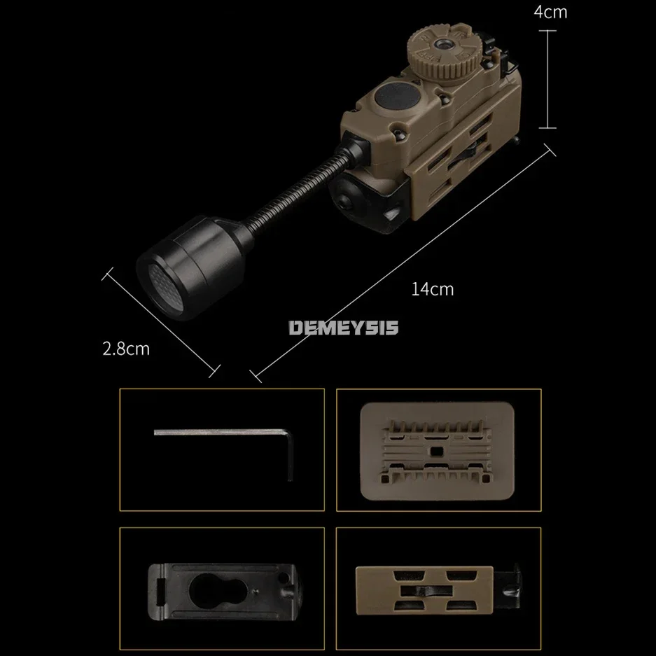 Luz LED para casco táctico, faro estroboscópico rojo, verde, azul, blanco, IR para Airsoft, Paintball, caza, pesca, linterna - imagen 2