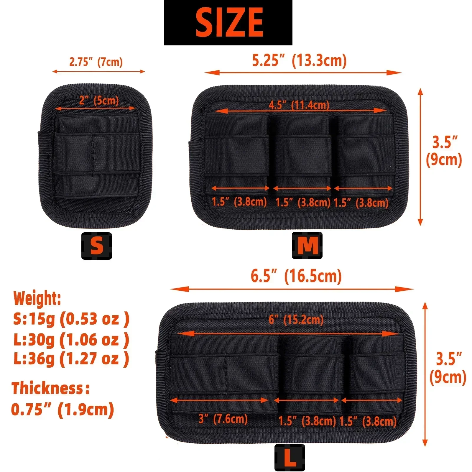 3 unids/set gancho de caza Panel de bucle soporte de separación interior EDC bolsa de herramientas chaleco de utilidad mochila bolsas insertar organizador tablero de pasta - imagen 2