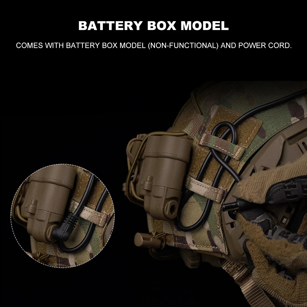 Casco táctico GPNVG 18, gafas de visión nocturna, modelo simulado NVG con caja de batería, caza, combate, Airsoft, accesorios para casco - imagen 5