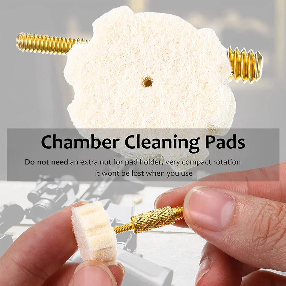 Almohadillas de limpieza para cámara de piezas, kit de limpieza de pistola de fieltro de lana, accesorio para mopa, 100. 56, 30/50/223/5 - imagen 3