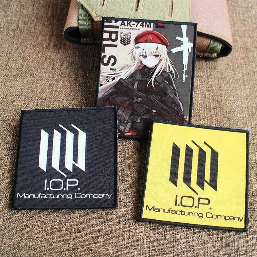 Parche de primera línea para niñas impreso IOP AK-74M 404 Squad DEFY insignia táctica Anime Griffin Rebellion Team para decoración de bolsas de ropa