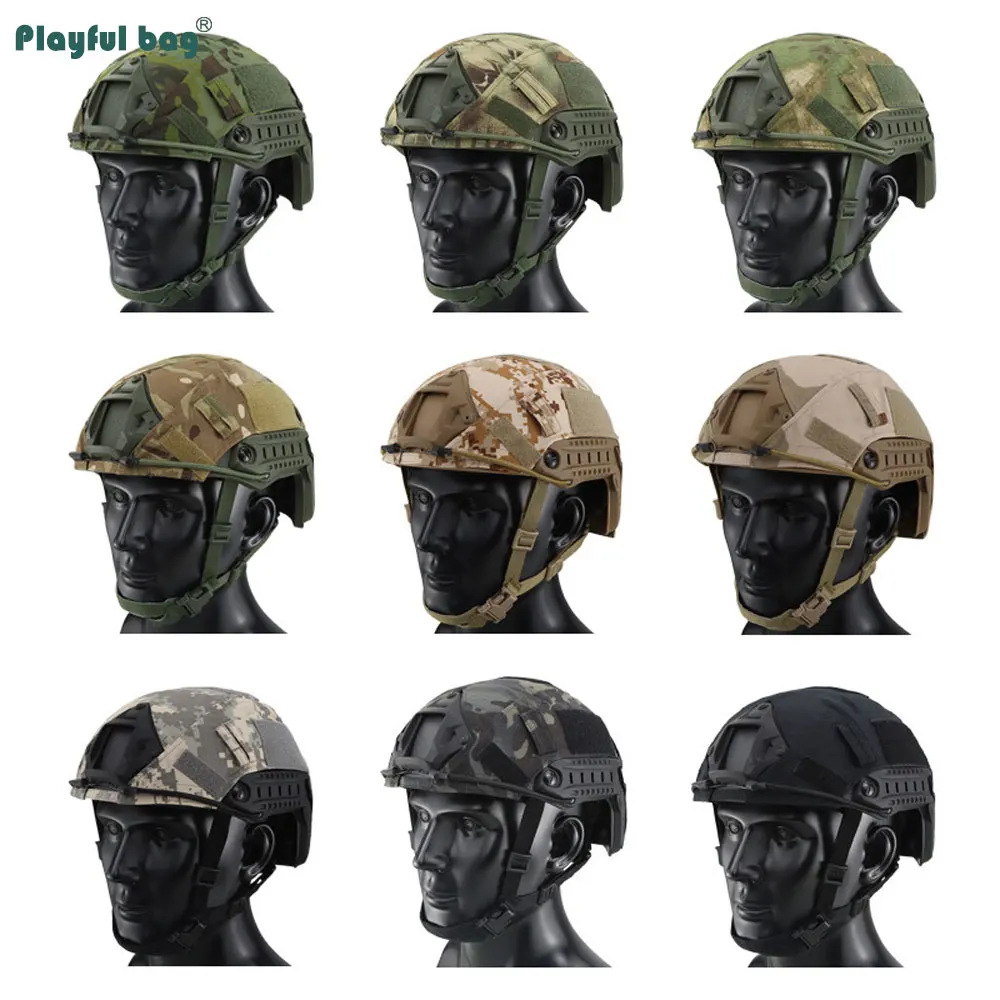 Casco táctico rápido, cubierta protectora de camuflaje, casco Airsoft de camuflaje, cubierta de tela desmontable NA87 - imagen 3