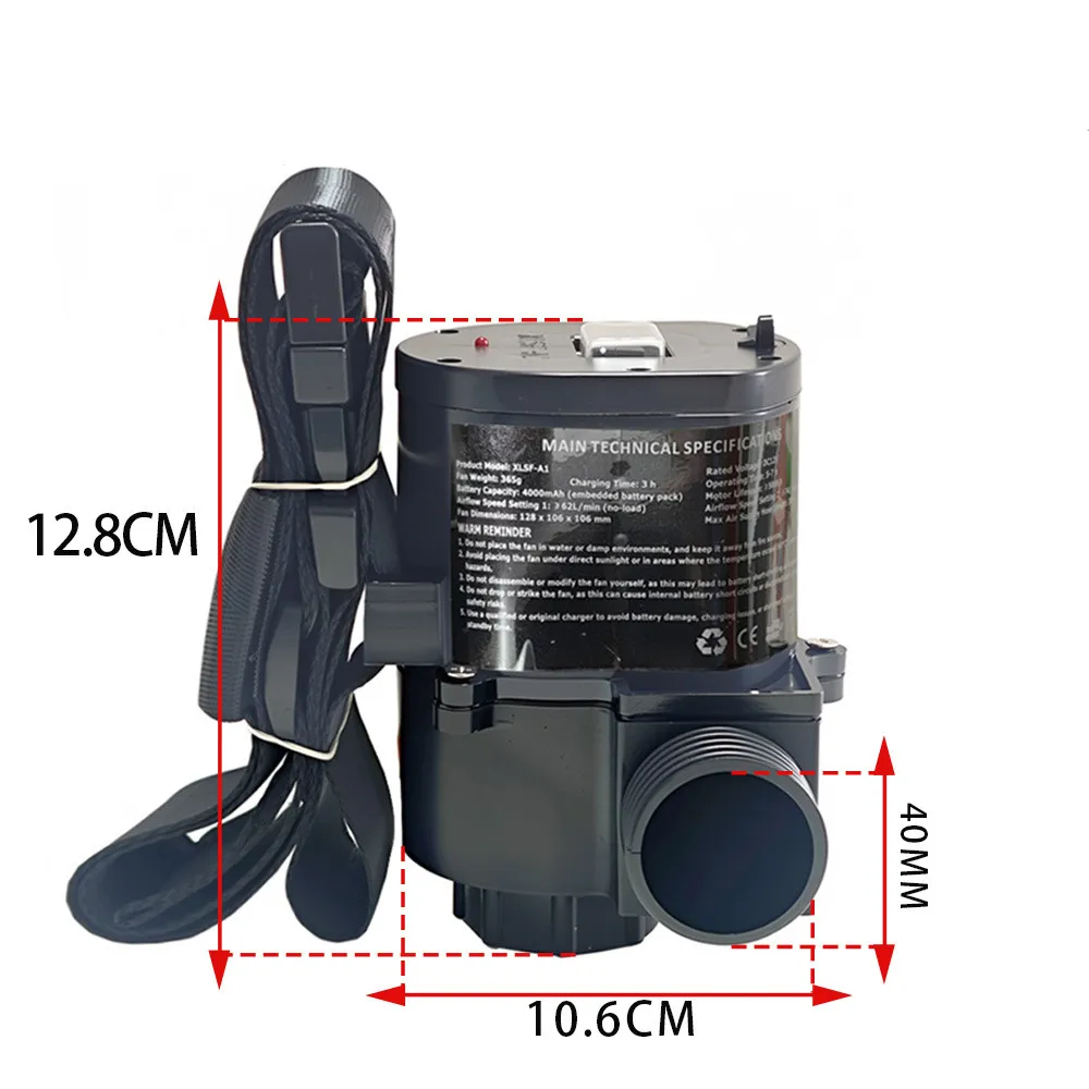 Máscara de Gas eléctrica, máscara facial completa, protección de seguridad, sistema de respiración, dispositivo respirador protector, flujo de aire suministrado - imagen 5