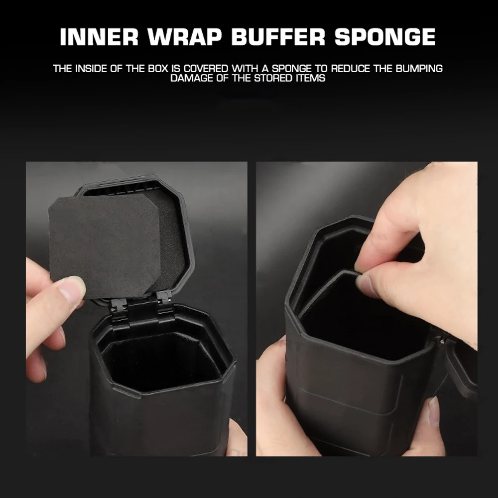 Estuche de herramientas táctico a prueba golpes, torniquete portátil para caza al aire libre, Camping, linterna, almacenamiento llaves, rígido gafas, equipo - imagen 5