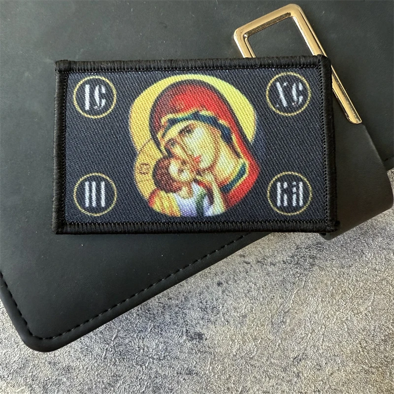 Insignia de moral de la madre de Dios de Vladimir, parche táctico, brazalete militar, gancho y bucle, mochila para exteriores, accesorios para sombrero, pegatinas - imagen 2