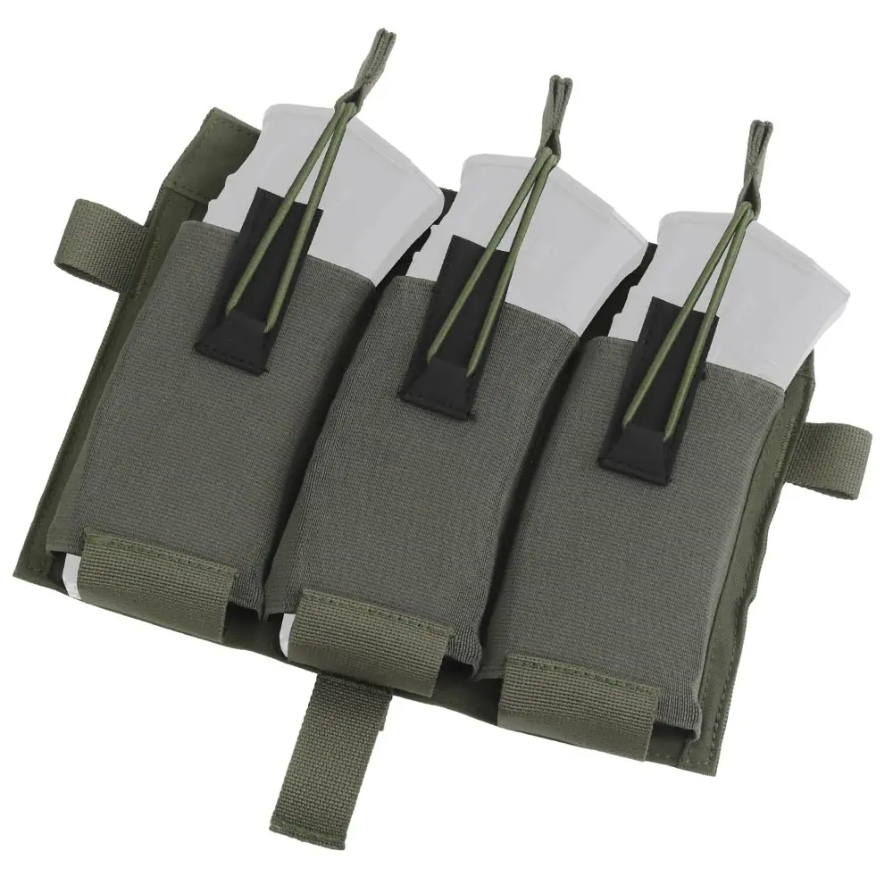 OPHIDIAN Tac 556 bolsa para revistas Molle chaleco de caza SPC JPC portador de placa Panel frontal Triple M4 Mag bolsa de soporte Paintball Airsoft - imagen 2
