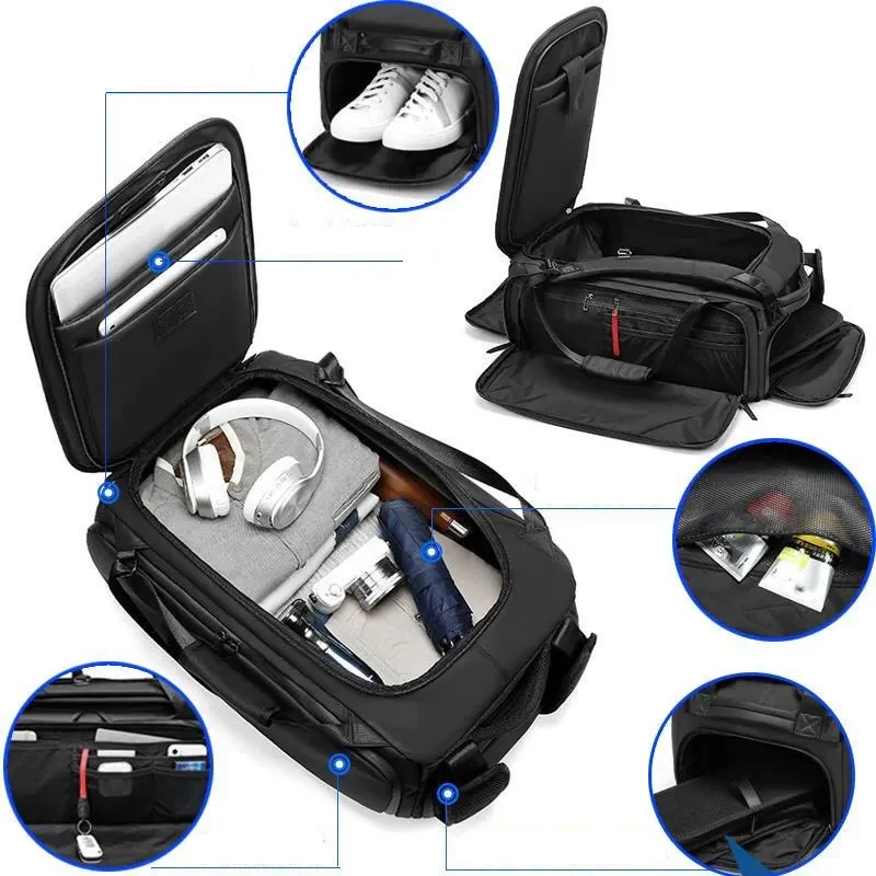 Bolsa de gimnasio deportiva para hombres, mochila de equipaje de viaje, bolsas multifunción para Fitness, bolso de hombro húmedo seco, bolsos al aire libre, Duffle turístico - imagen 3