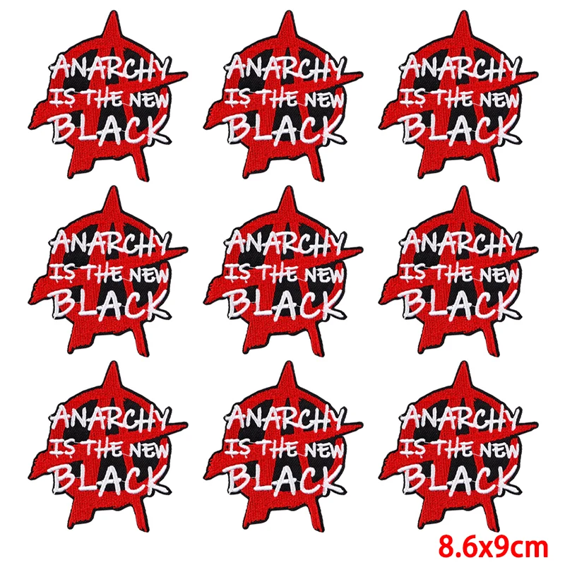 10 unids/lote de parches para planchar con calavera de Hip Hop para ropa, parche Punk para ropa, parches bordados termoadhesivos, insignias para ropa - imagen 5