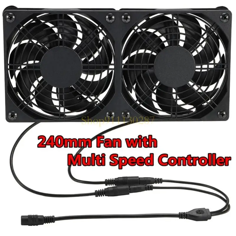 Paquete J1HC 2 ventilador enfriamiento 120 mm con ajuste velocidad 3V a 12V para actuaciones - imagen 5
