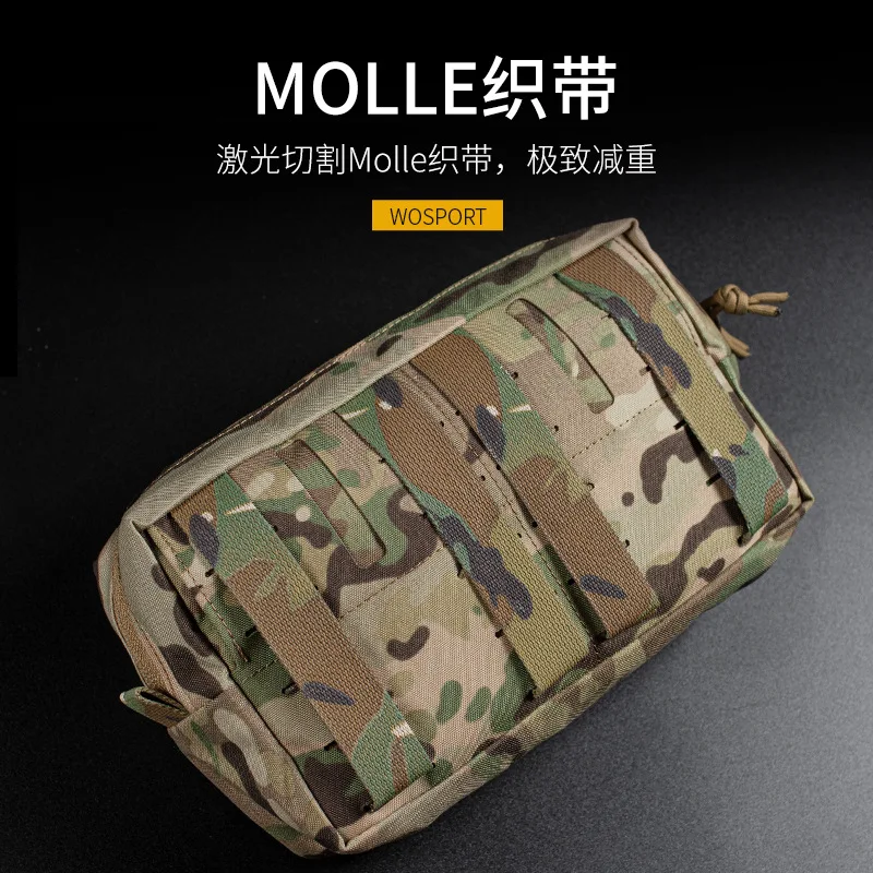 Bolsa de accesorios para chaleco táctico Gp Sub bolsa (ancha) de almacenamiento de malla al aire libre con cremallera miscelánea bolsa funcional organizador de nailon - imagen 2