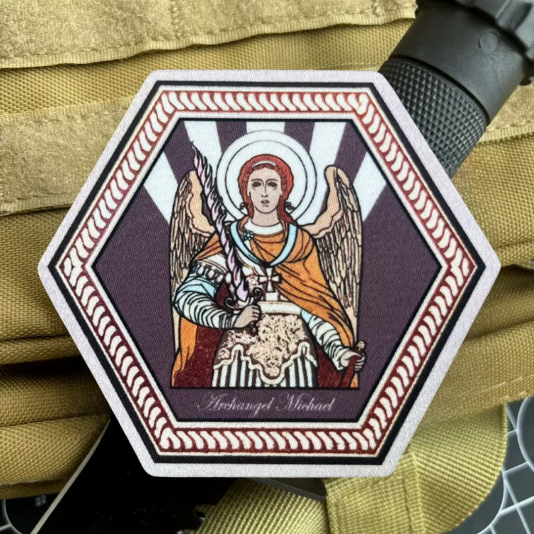 Parche táctico Arcángel Michael con velcro – Insignia militar moral
