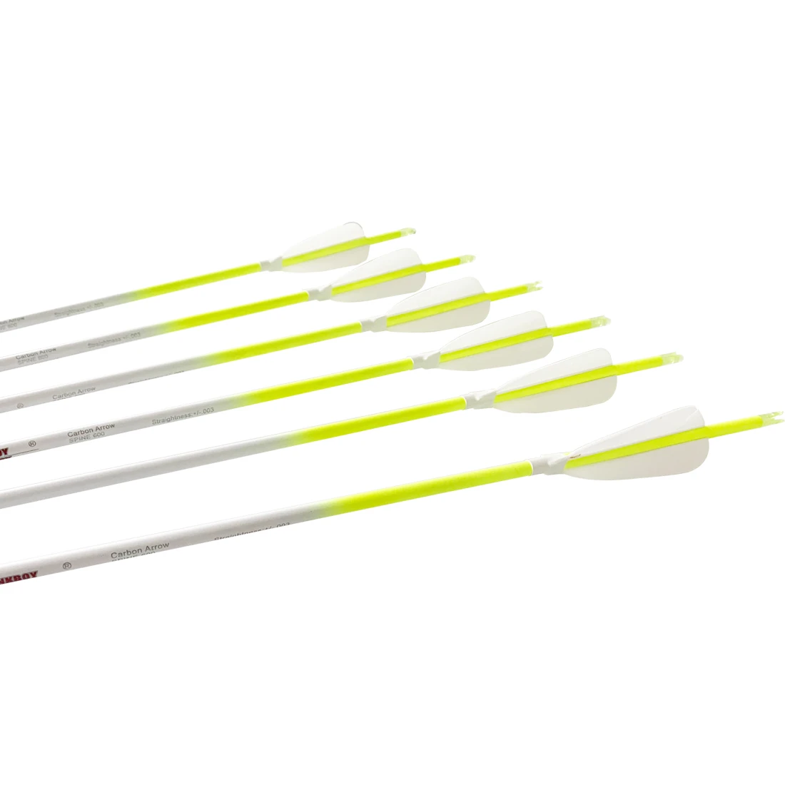 6 uds Linkboy tiro con arco ID6.2MM columna vertebral 300-800 pluma oblicua de 4 pulgadas 100gr junta tórica accesorios de caza - imagen 3