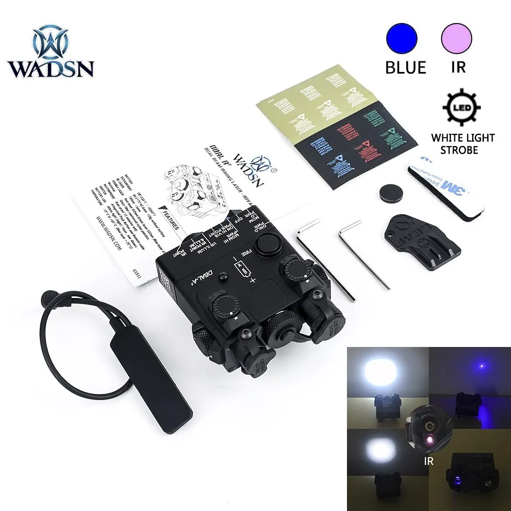 WADSN-indicador de caza de DBAL-A2 totalmente metálico, Wadsn DBAL A2, láser rojo, verde y azul, puntero de visión IR, linterna LED blanca estroboscópica - imagen 4