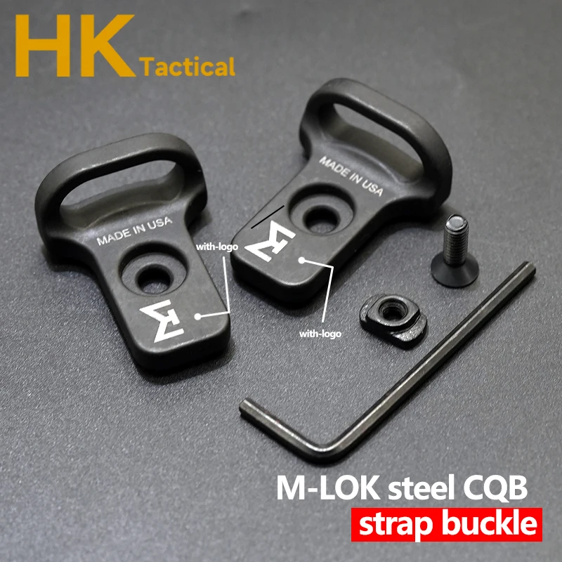 Correa de hombro táctica de acero CQB, eslinga rápida, montaje de eslinga CQD, adaptador de montaje de eslinga QD frontal, eslingas MLOK Airsoft Hunting Rfile QD - imagen 4