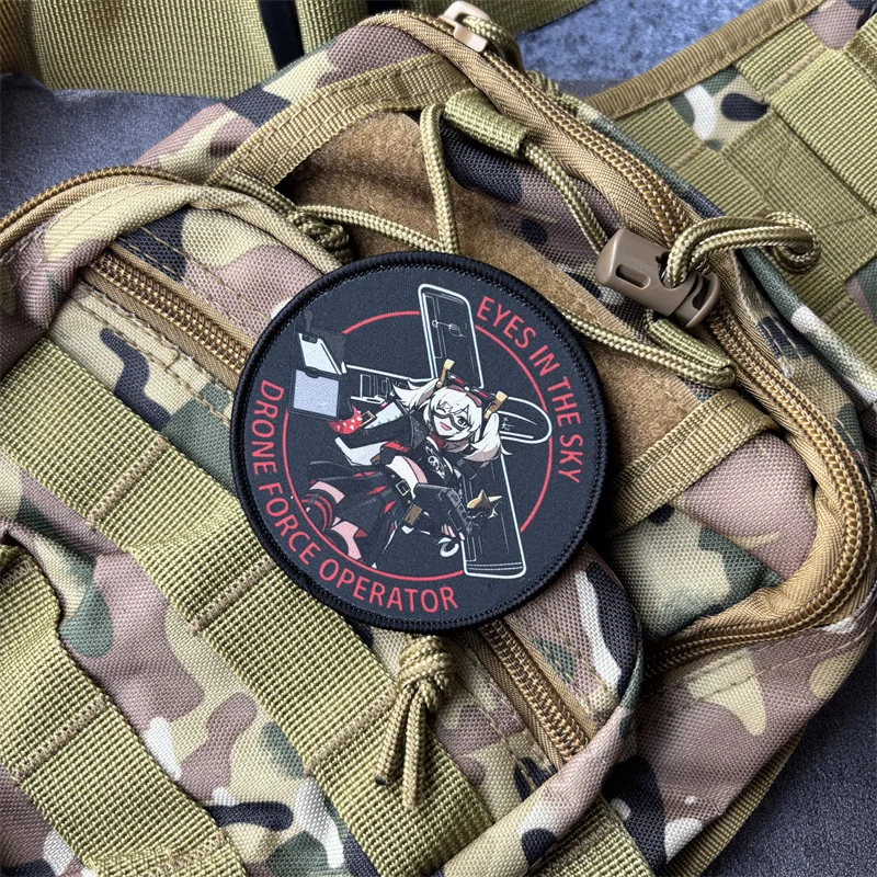 Parche táctico anime con gancho y bucle para ropa o mochila