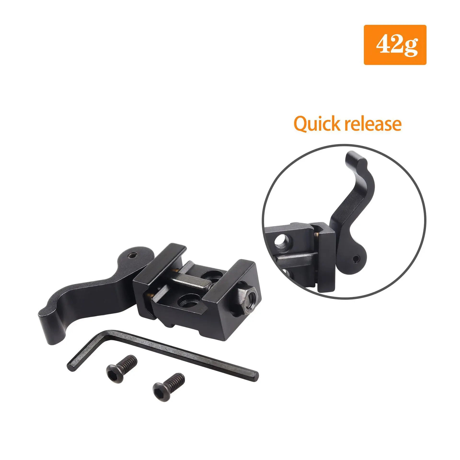 Soporte QD táctico 21mm – Adaptador liberación rápida para linterna - imagen 5