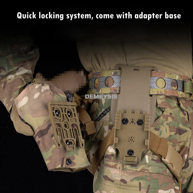 Fundas P320 de mano derecha compatibles con luces X300, sistema de liberación rápida, pistolas tácticas de caza, funda, correa para pierna para P320 - imagen 5