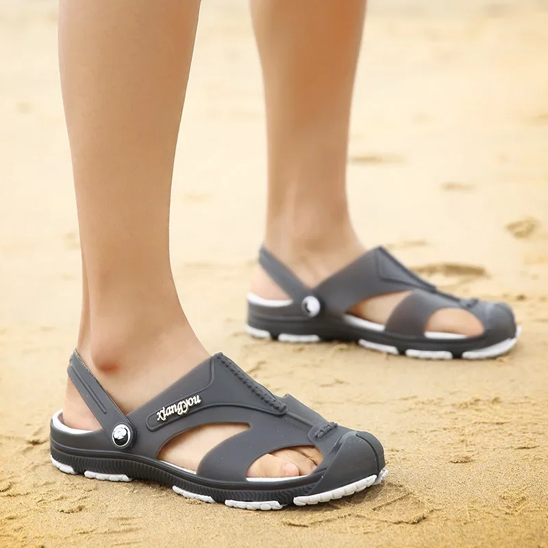 Gran oferta de sandalias para hombre, zapatos informales, sandalias ligeras EVA, zapatos coloridos Unisex para la playa de verano - imagen 5