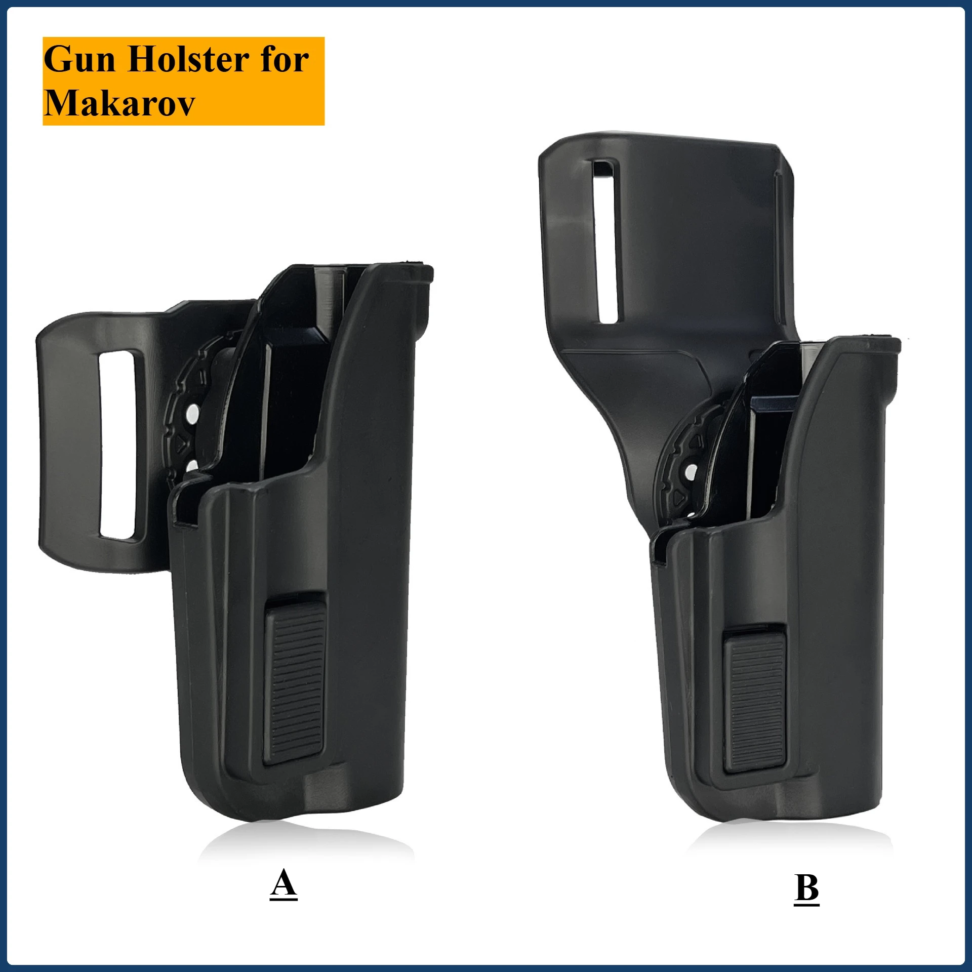 Funda táctica para pistola Makarov de liberación rápida para mano derecha, apta para cinturón de 5cm