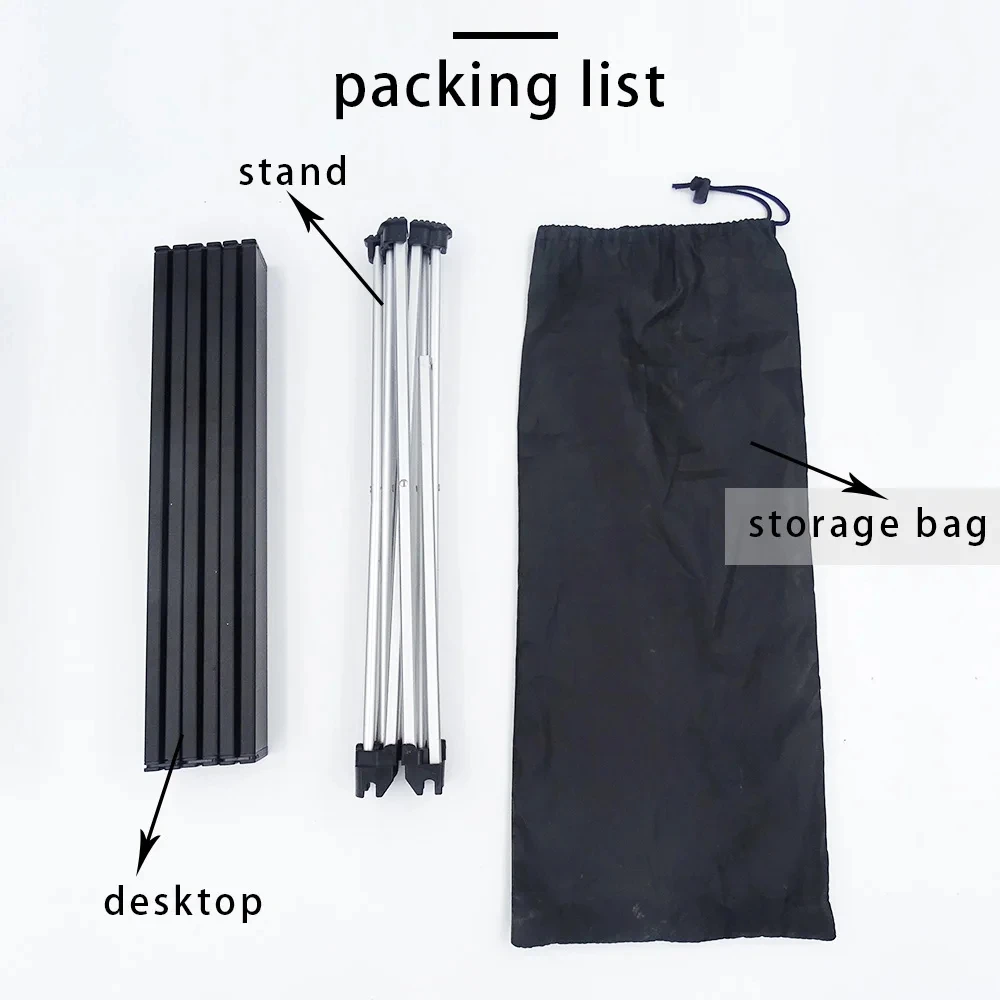 Mini mesa plegable portátil para acampar, ligera, de aluminio, para exteriores, senderismo, pesca, Picnic, playa, mochilero turístico - imagen 2