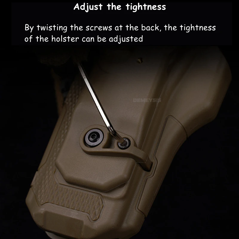 Funda táctica para pistola, funda Universal para pistola derecha para GLOCK,SIG SAUER,HKLER KOCH,RUGER,SPRINGFIELD,SMITH WESSON,WALTHER - imagen 5