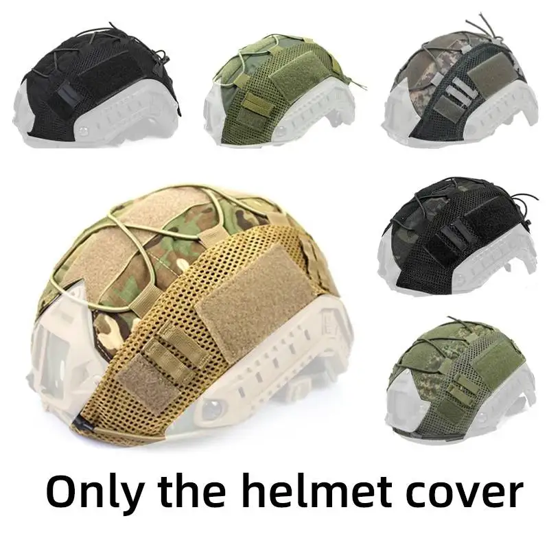 Cubierta de casco táctico para casco rápido, cubierta de cascos multicamuflaje, equipo militar de tiro de caza de Paintball, sin casco - imagen 3