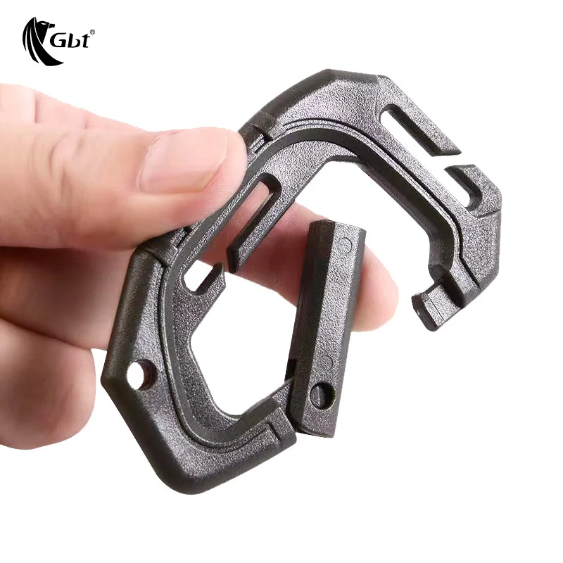 Mini llavero multiusos CC1, 5 piezas, cepillo de anillo en D de aluminio, multicolor - imagen 2