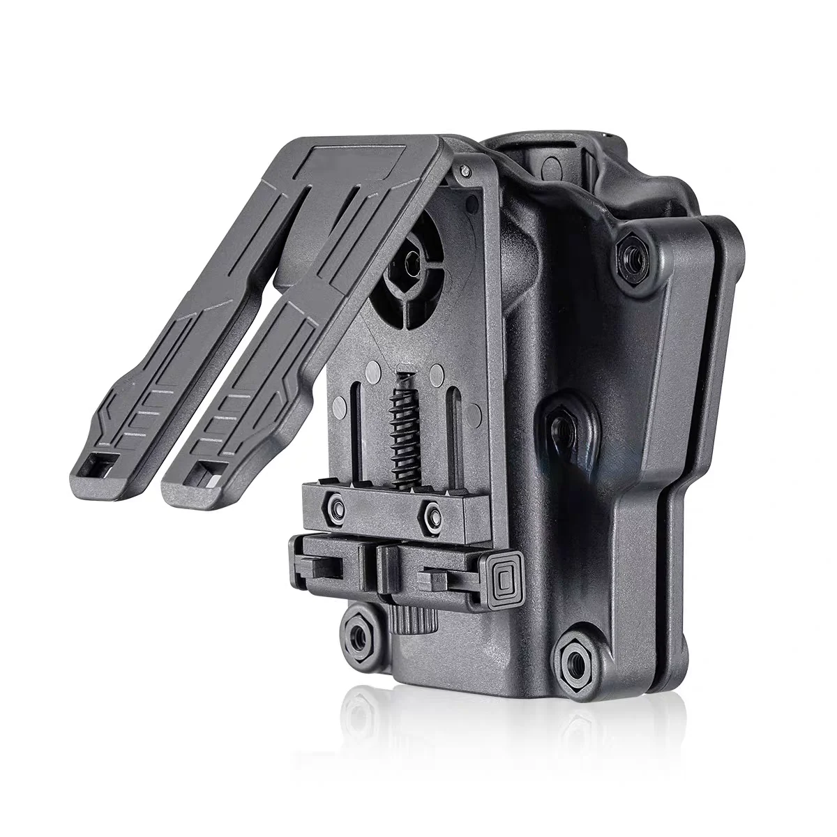 Funda Universal transparente de extracción rápida Mega-Fit para G19 SW Clip de cinturón abierto universal negro