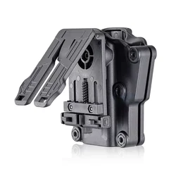 Funda Universal transparente de extracción rápida Mega-Fit para G19 SW Clip de cinturón abierto universal negro