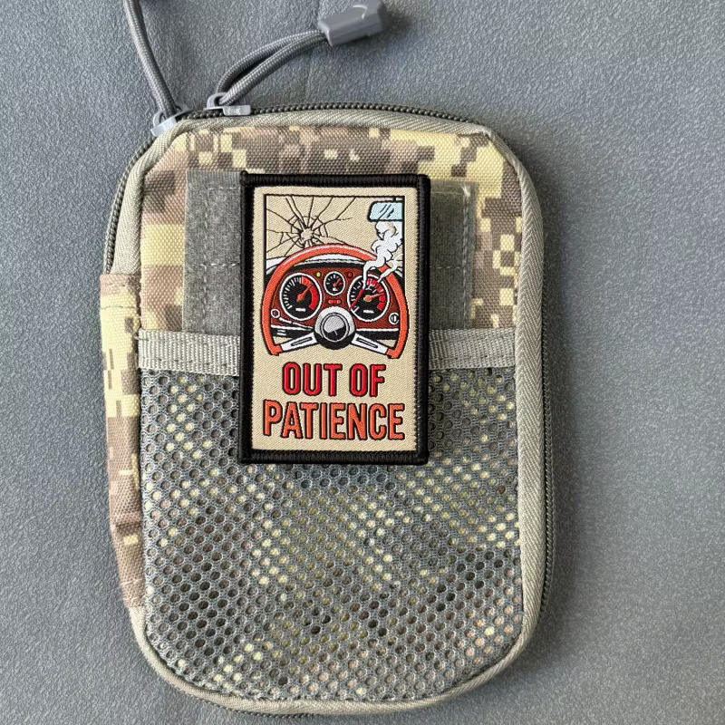 Parche táctico moral 'Out of Patience' con velcro para mochila