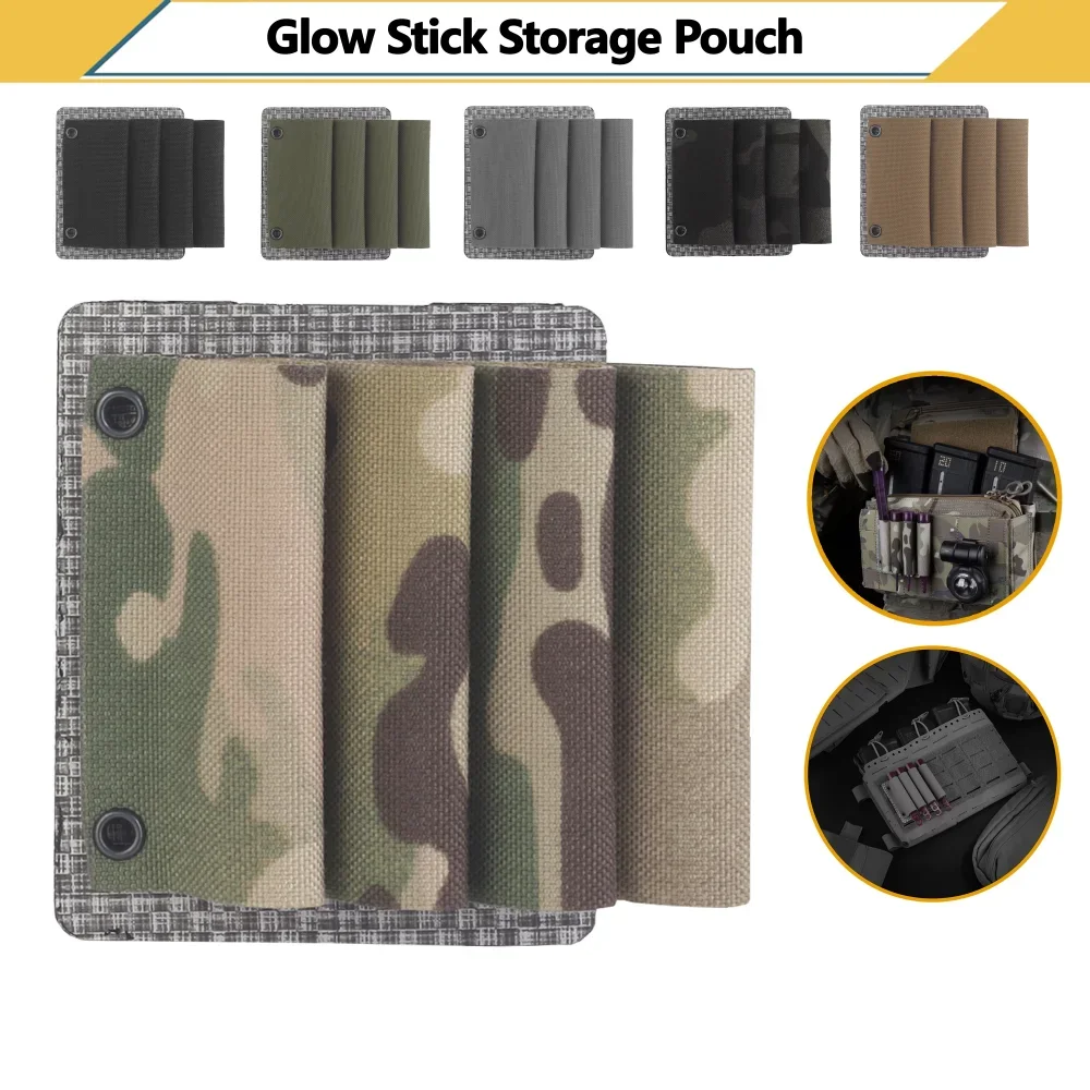 Portador de placa táctica, palo de luz, bolsa Molle, bolsa de barras luminosas, chaleco de caza al aire libre, equipo de aventura Chemlight fluorescente - imagen 3