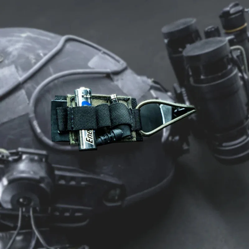 Casco táctico de caza NVG cordón correa fija gancho bucle soporte de batería elástico banda elástica - imagen 3