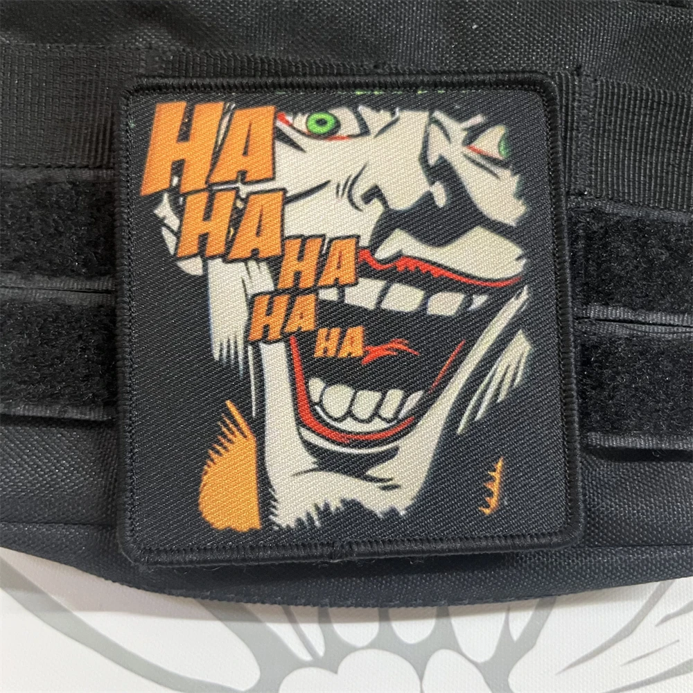 Parche táctico Joker Morale de HAHAHA, parches de gancho y bucle impresos para ropa, pegatina para mochila del ejército militar - imagen 5