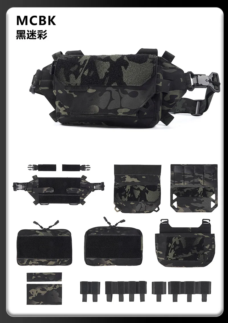 Riñonera multifuncional de camuflaje, bolso táctico para colgar en el pecho, bandolera, bolsillo funcional - imagen 2