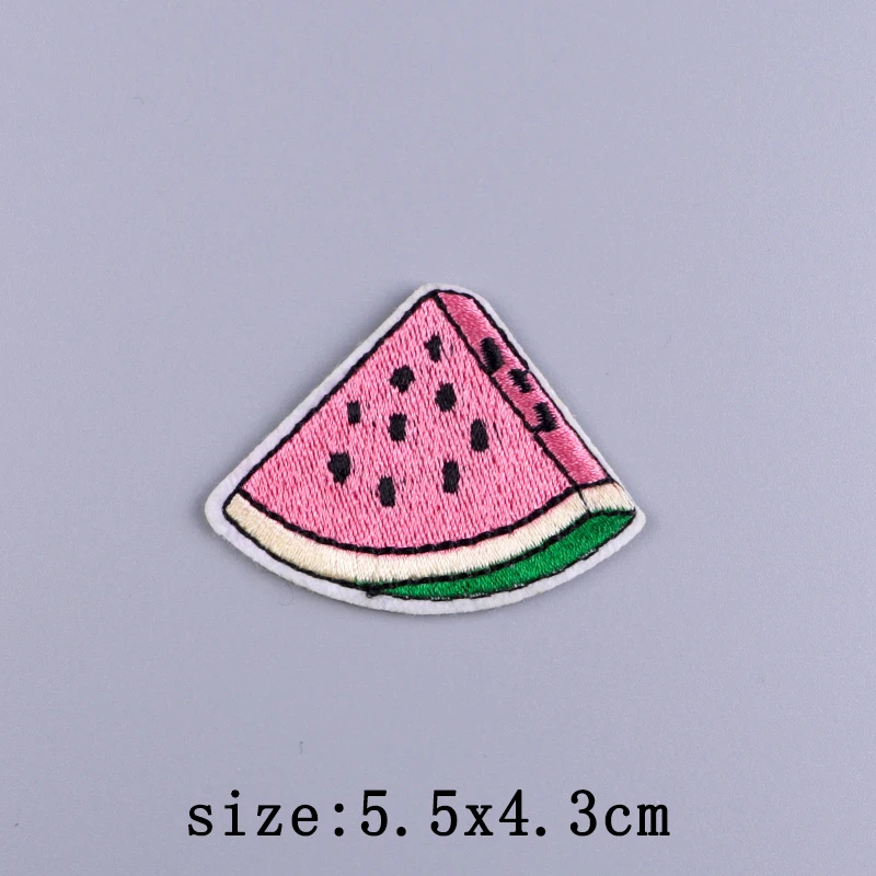 Parche de dibujos animados, parches de comida para ropa, bordado para ropa, parche para pastel, parches para planchar en ropa, insignia a rayas, bucle de gancho DIY - imagen 2