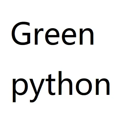 Green python