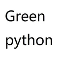 Green python