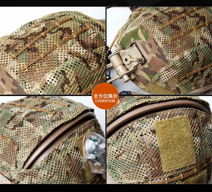 AF CP2 Cubierta camuflaje casco táctico con malla - imagen 4