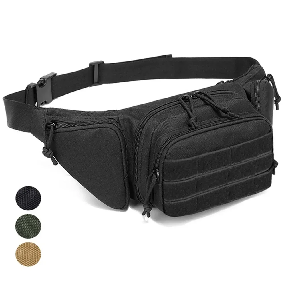 Riñonera táctica, funda para pistola, riñonera, bolso de hombro con eslinga, paquete de asult en el pecho para exteriores, funda de transporte para pistola oculta - imagen 2