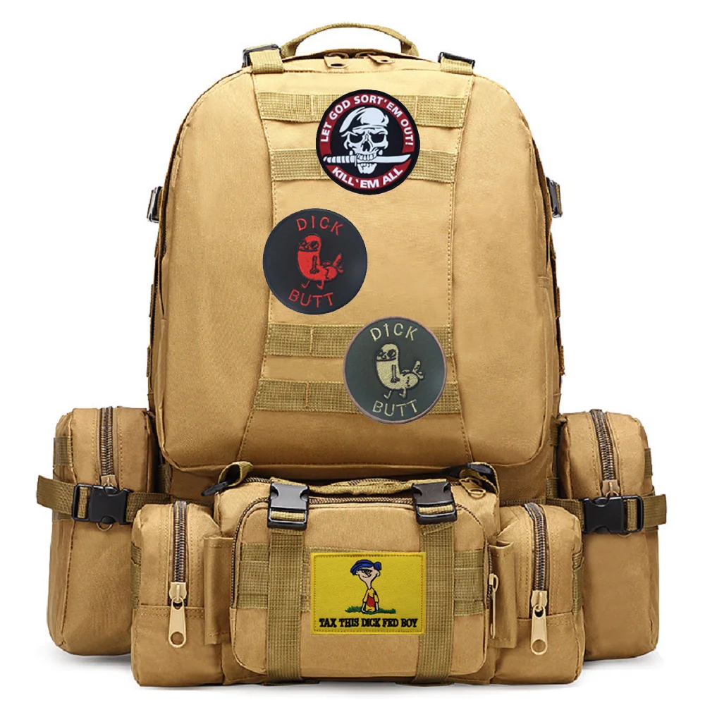 Parche De gancho y bucle De gallo reflectante, pintura 3D bordada, pegatina De tela De pies fantasmas, chaleco táctico, IR - imagen 3